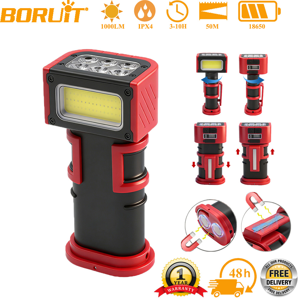 Outdoor Adventure Camp - BORUiT COB LED Work Light 1000LM