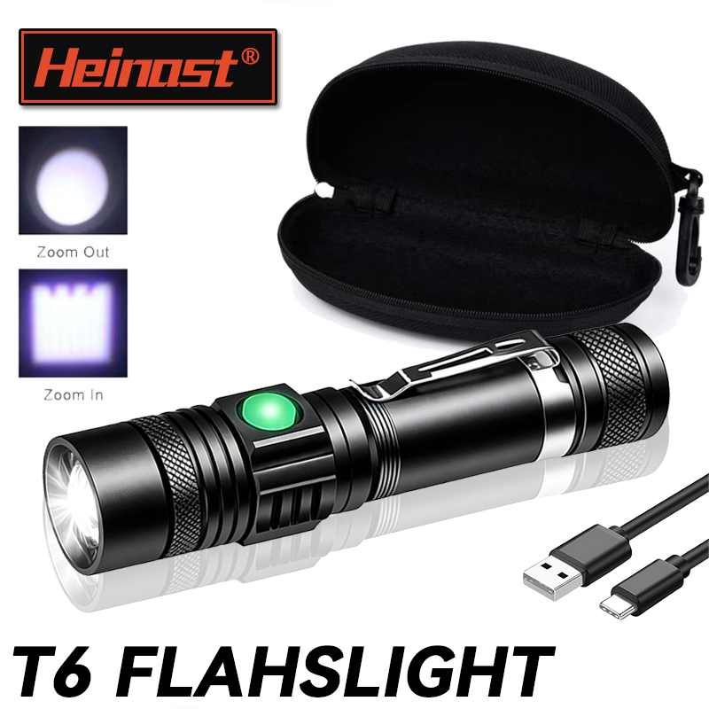 Outdoor Adventure Camp - T6 LED Rechargeable Flashlight,18650 Zoomable Torch,