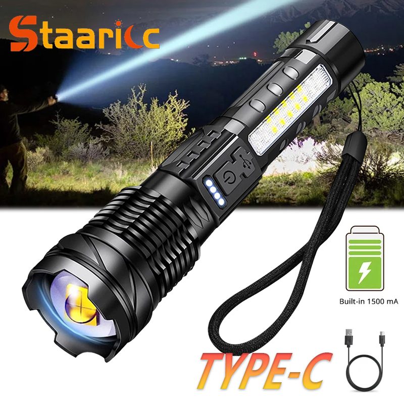 Outdoor Adventure Camp - Powerful XHP50 LED Flashlight Waterproof 18650