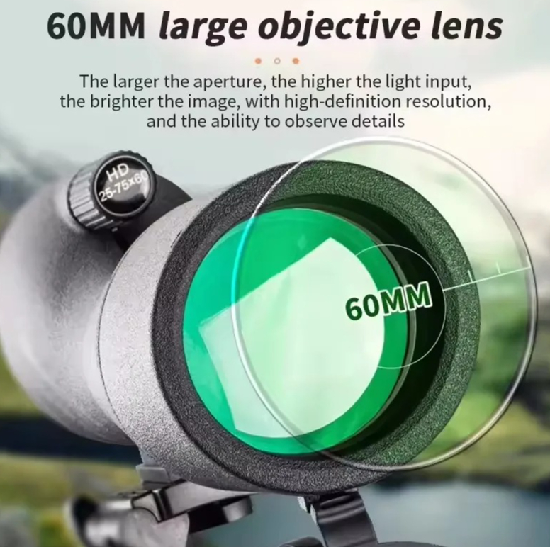 25-75x60 HD Spotting Scope Zoo - огляд і ціна Outdoor Adventure Watches